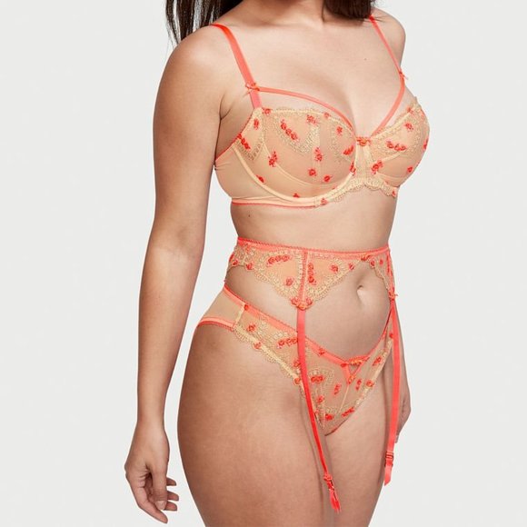 Hearts VS M DREAM ANGELS Heart Embroidery Brazillian Crotchless Panty NWT - Picture 7 of 15